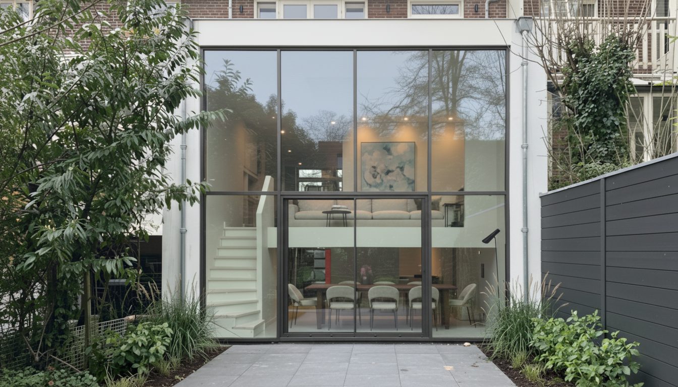 Vliesgevel aan de Amstelveenseweg, Amsterdam